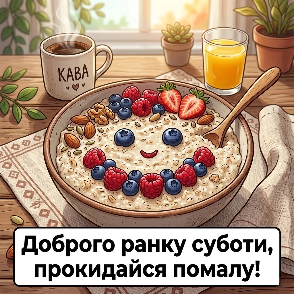 Найкращі картинки з доброго ранку суботи українською мовою для чудового настрою
