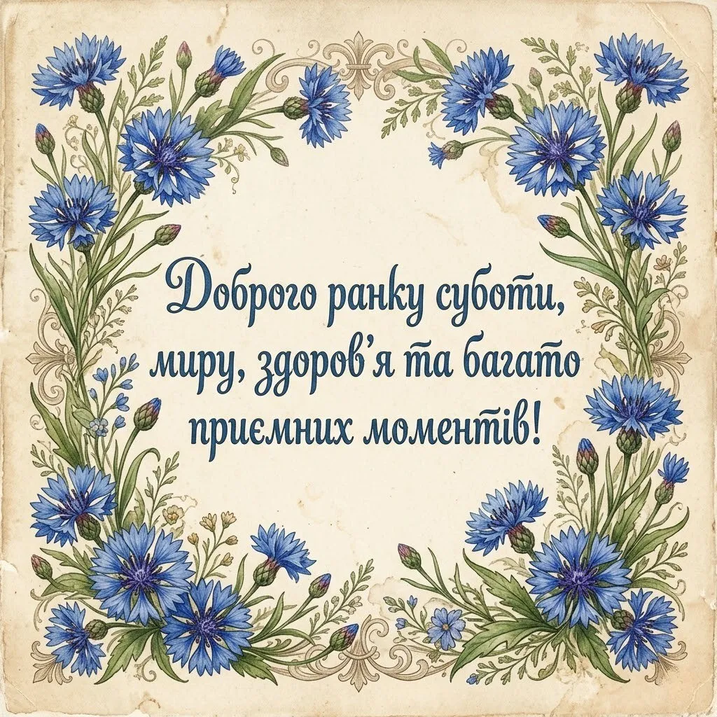 Найкращі картинки з доброго ранку суботи українською мовою для чудового настрою