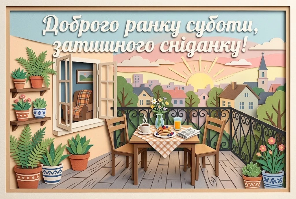 Найкращі картинки з доброго ранку суботи українською мовою для чудового настрою
