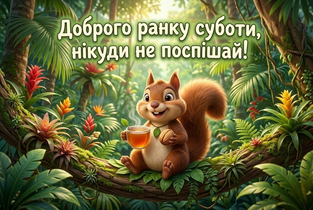 Найкращі картинки з доброго ранку суботи українською мовою для чудового настрою