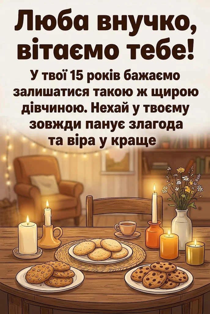 Як красиво привітати внучку з 15-річчям: добірка найкращих побажань