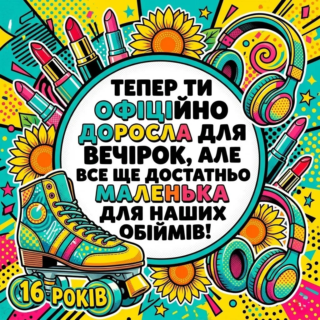 Особливі привітання для доньки на 16-річчя: від серця до серця