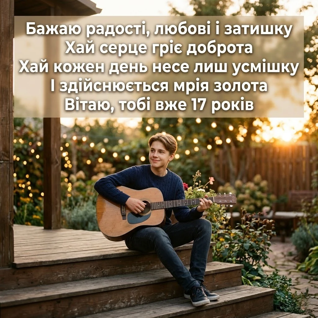 Оригінальні привітання з днем народження для хлопця у 17 років