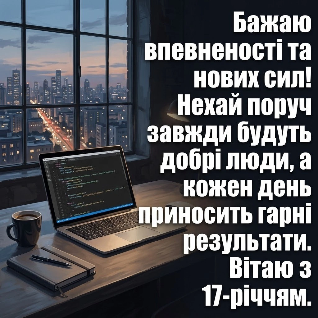 Оригінальні привітання з днем народження для хлопця у 17 років