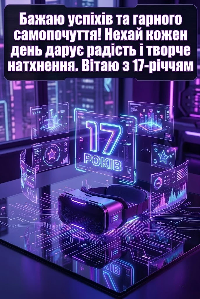 Оригінальні привітання з днем народження для хлопця у 17 років