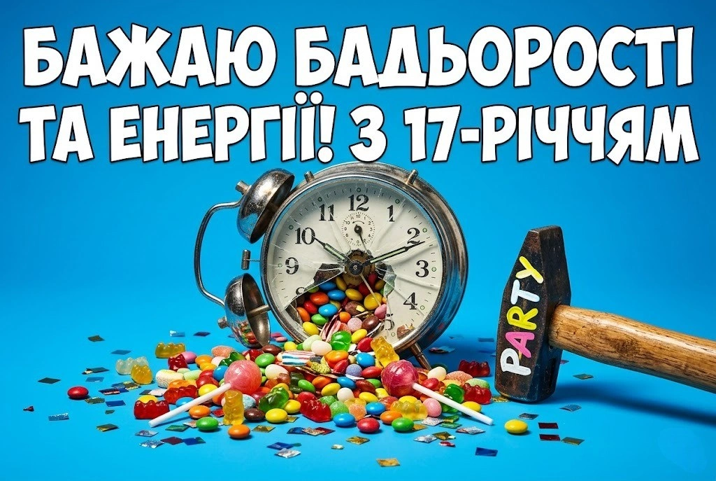Оригінальні привітання з днем народження для хлопця у 17 років