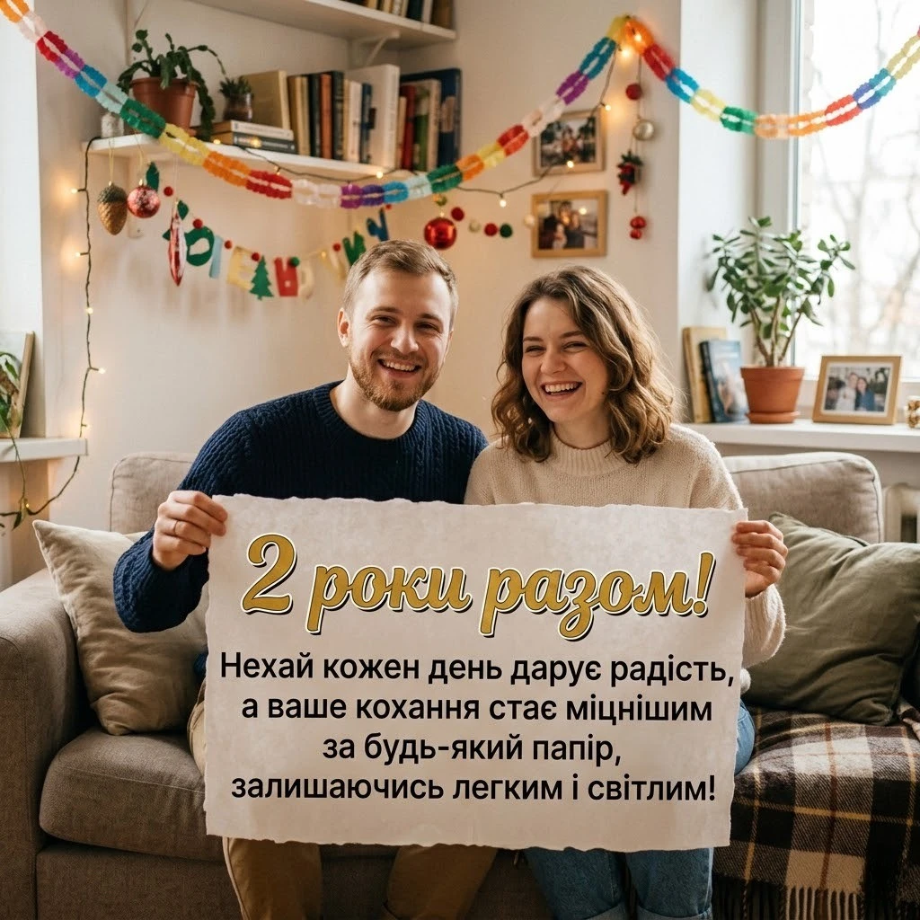 Паперове весілля (2 роки): колекція листівок та оригінальних привітань