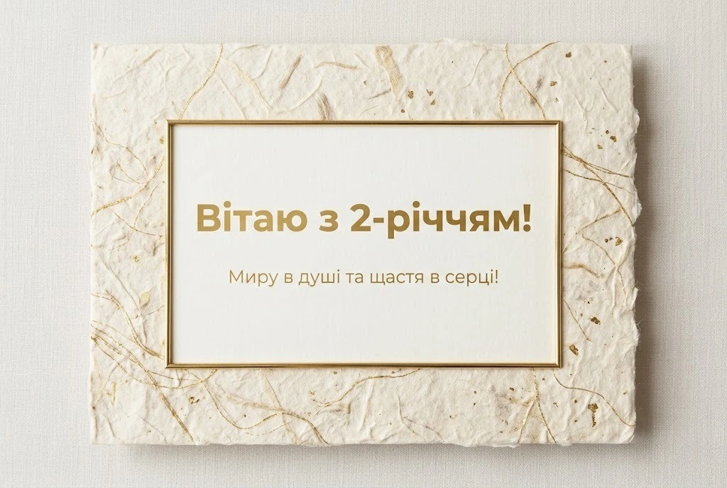 Паперове весілля (2 роки): колекція листівок та оригінальних привітань