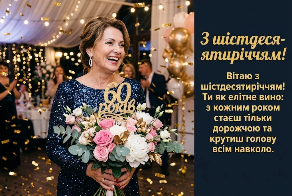 Ювілей 60 років: привітання для мами, подруги та колеги в одному місці