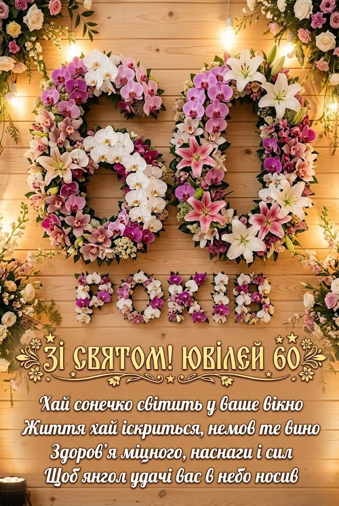 Ювілей 60 років: привітання для мами, подруги та колеги в одному місці