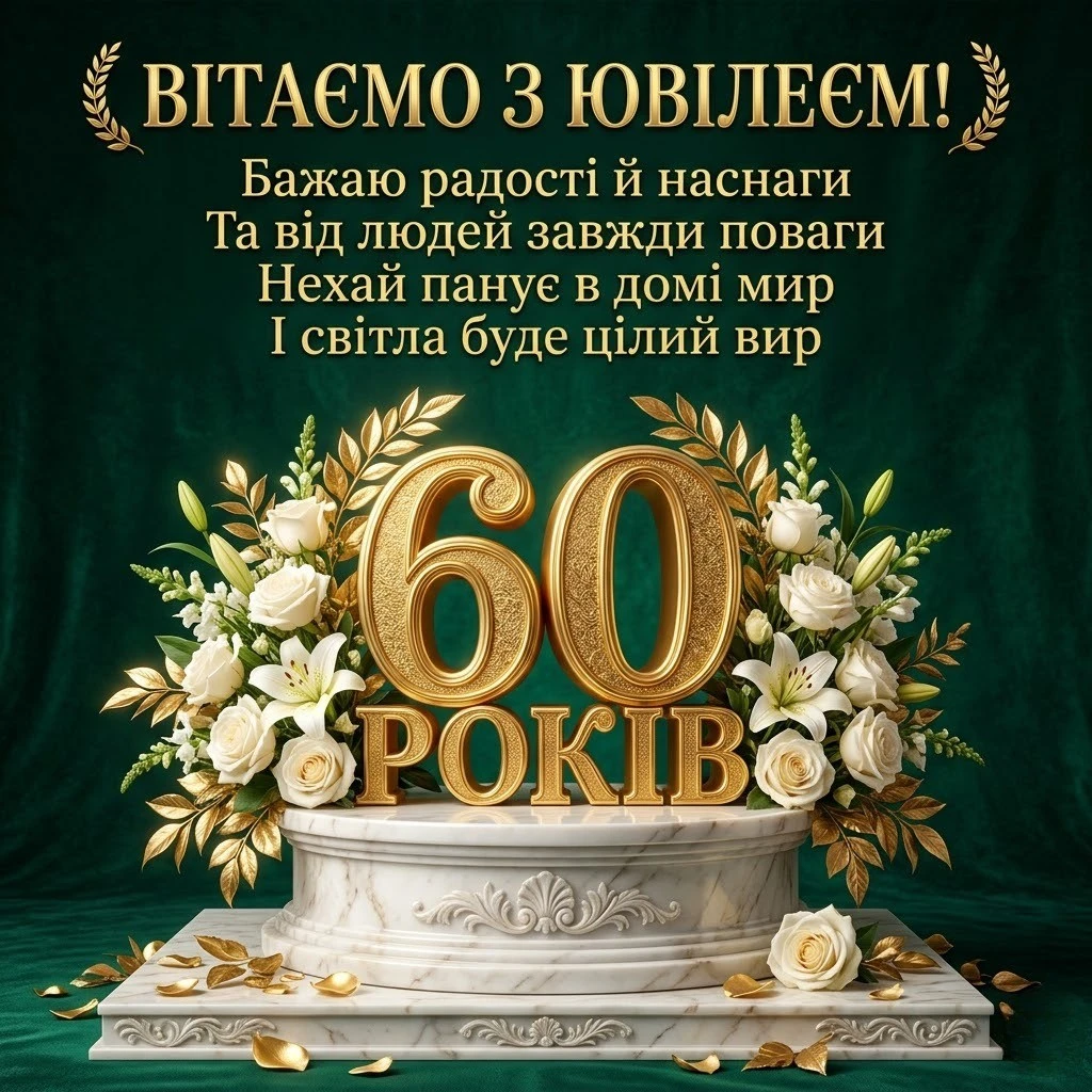 Ювілей 60 років: привітання для мами, подруги та колеги в одному місці