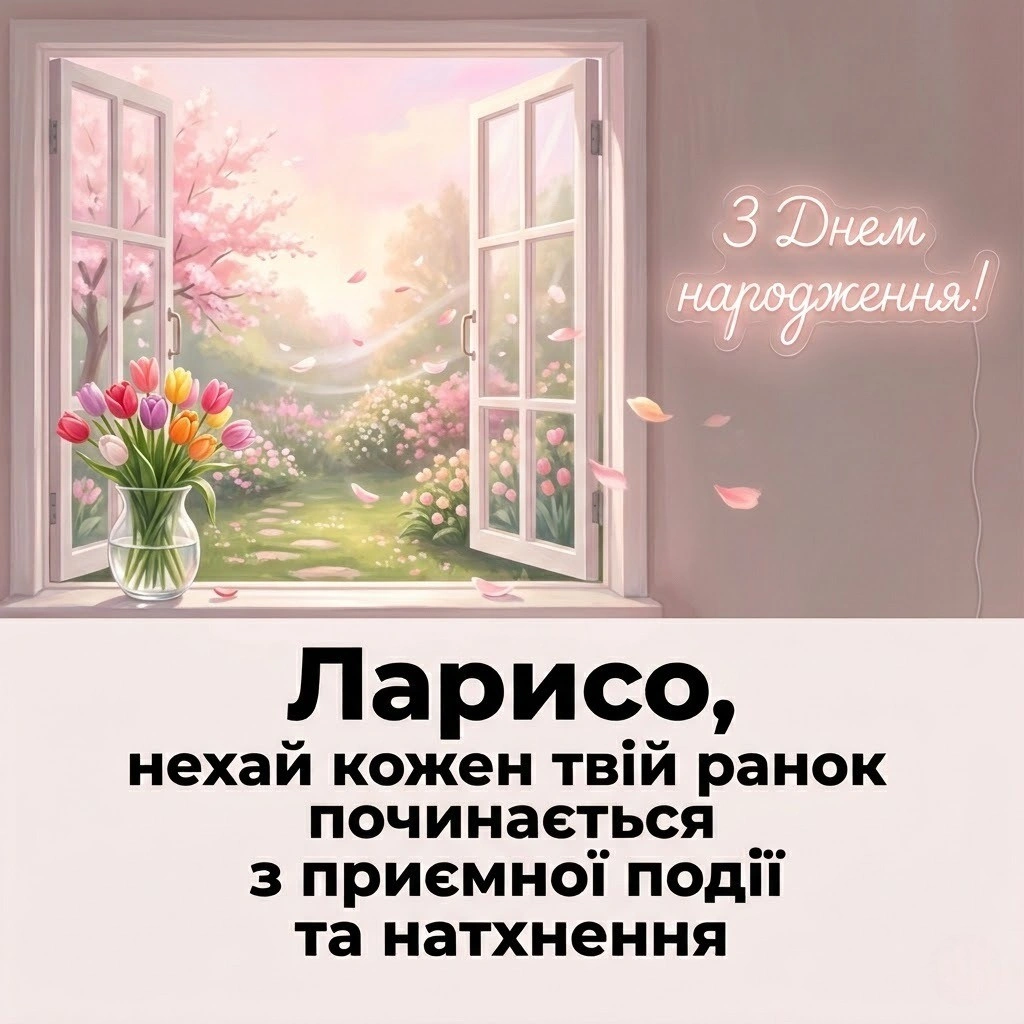 Привітання для Лариси своїми словами: від родини, друзів та колег