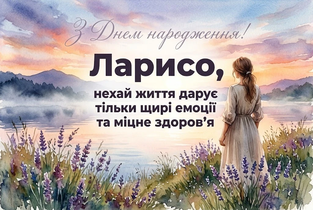Привітання для Лариси своїми словами: від родини, друзів та колег