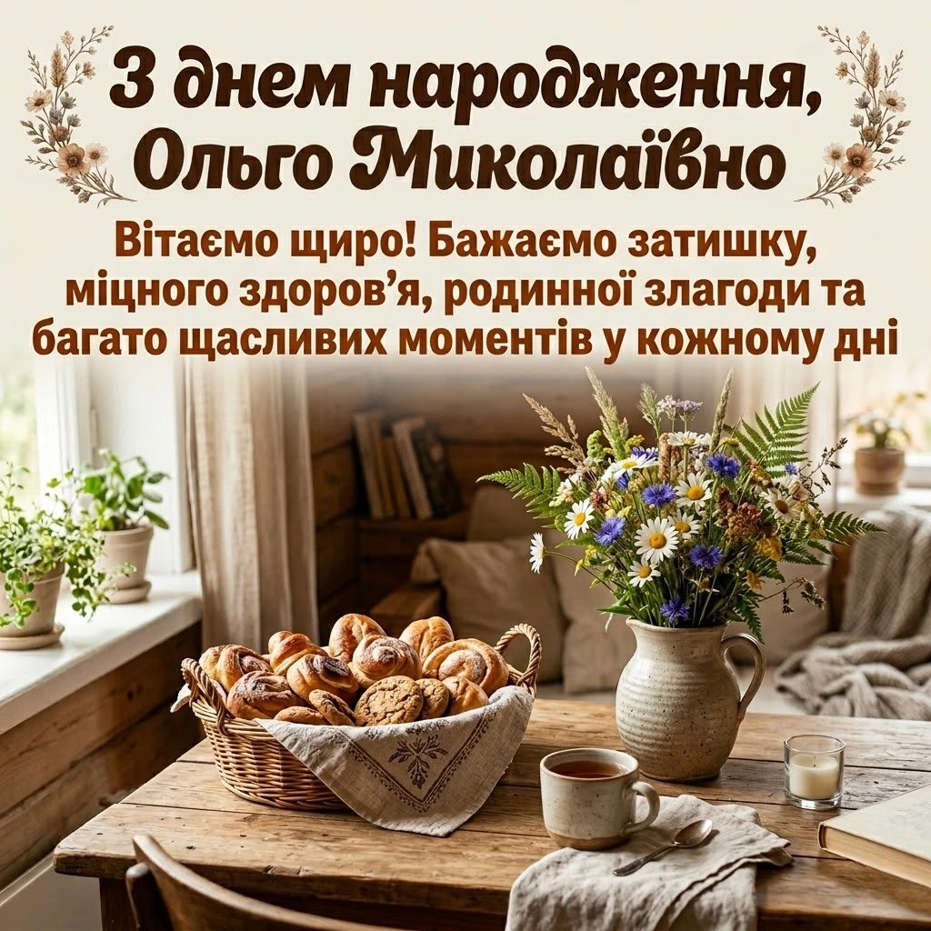 З днем народження, Ольго Миколаївно: вітання для колег, рідних та друзів