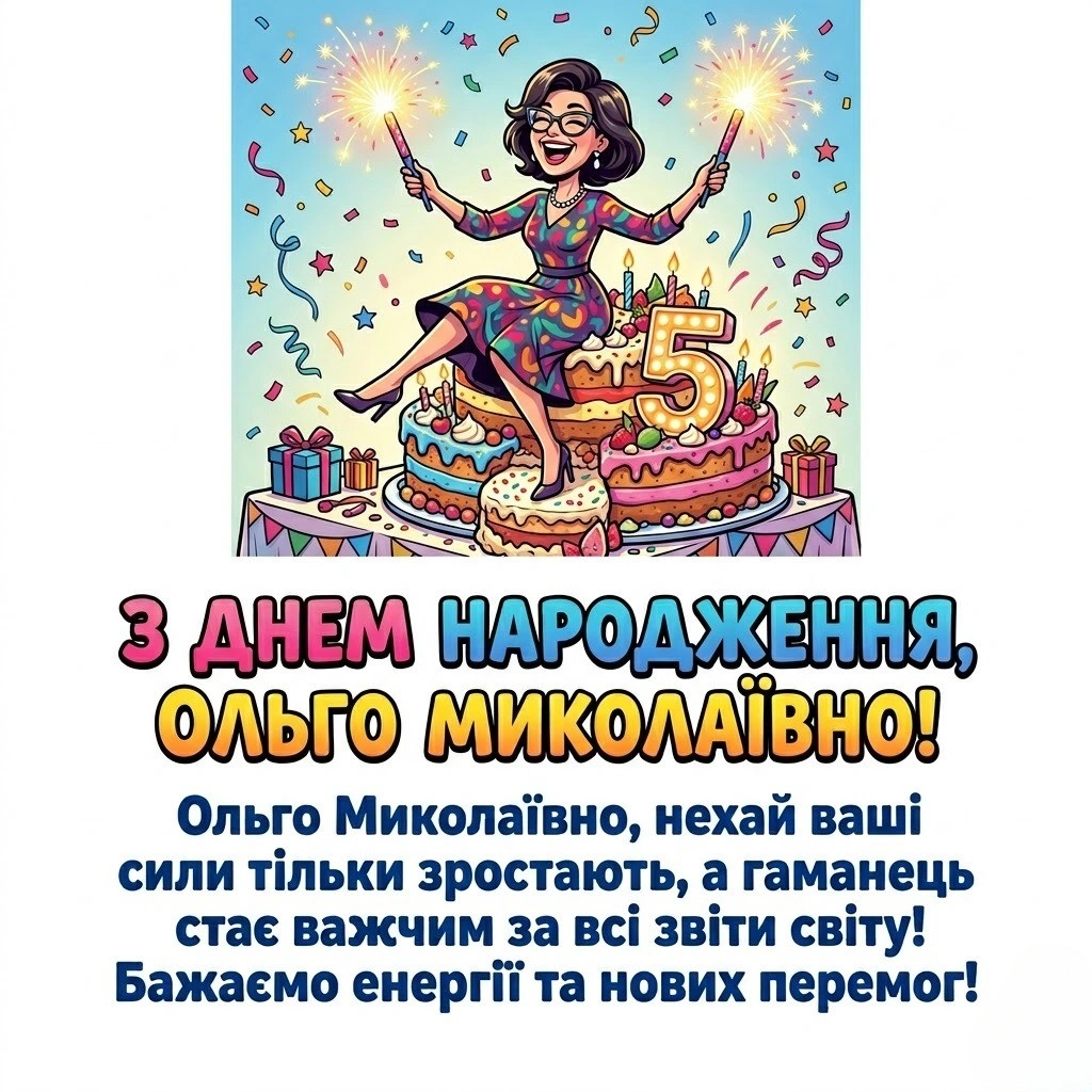 З днем народження, Ольго Миколаївно: вітання для колег, рідних та друзів
