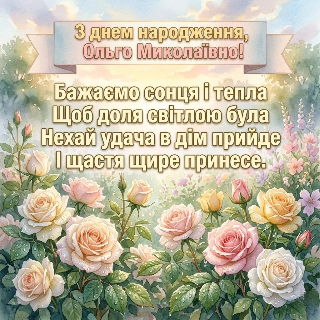 З днем народження, Ольго Миколаївно: вітання для колег, рідних та друзів
