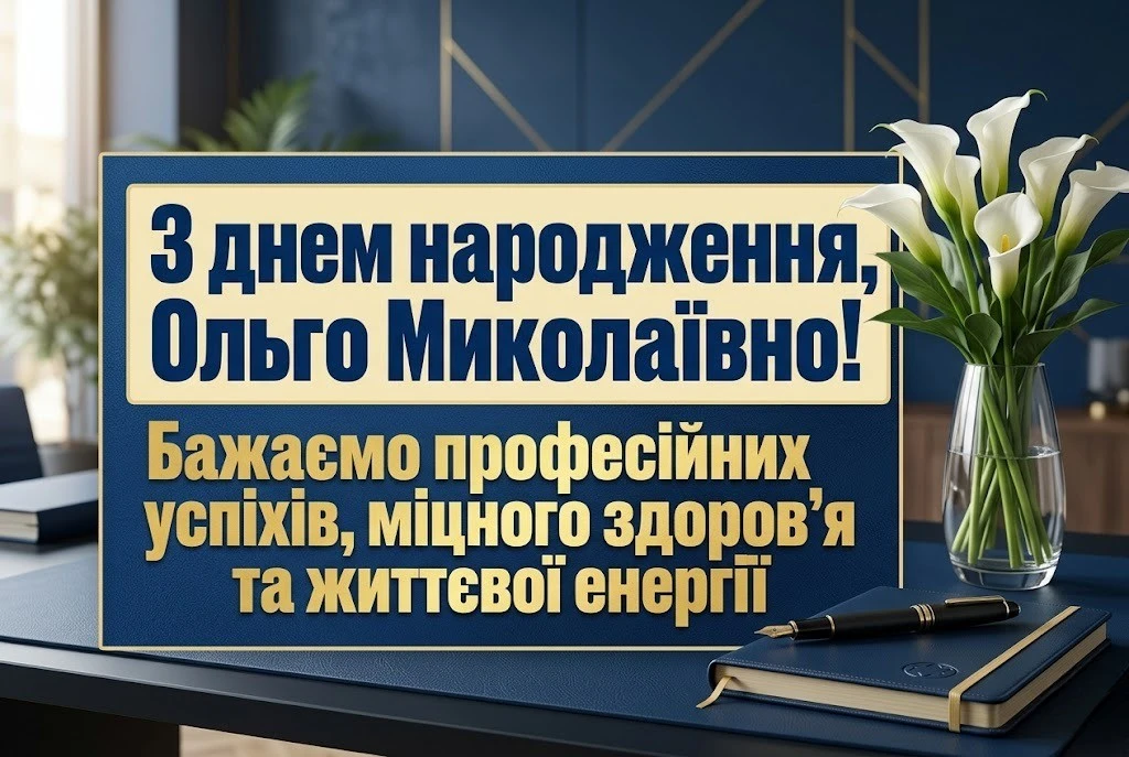 З днем народження, Ольго Миколаївно: вітання для колег, рідних та друзів