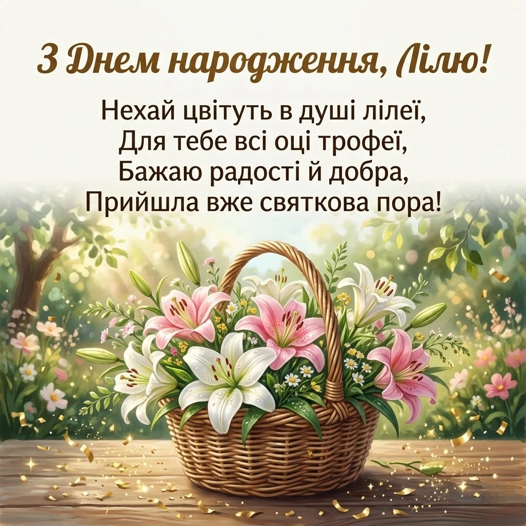 Лілю, зі святом! Найкращі варіанти побажань у віршах та прозі