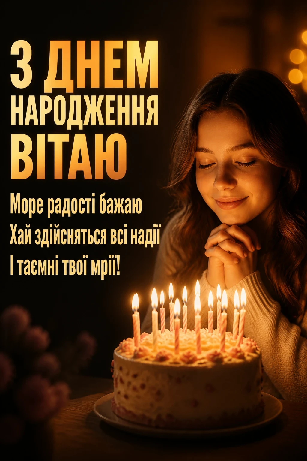 привітання з днем народження своїми словами короткі жінці