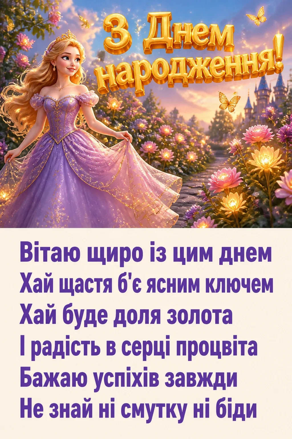 привітання з днем народження своїми словами короткі жінці