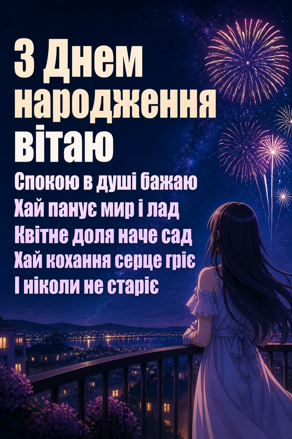 привітання з днем народження своїми словами короткі жінці