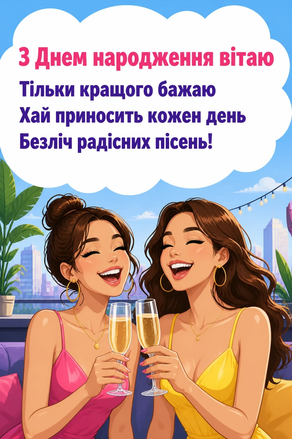 привітання з днем народження своїми словами короткі жінці