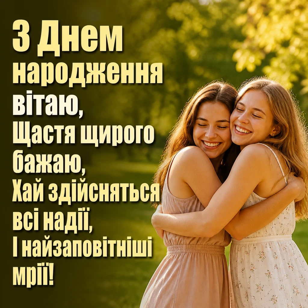 подруга привітання з днем народження подрузі своїми словами