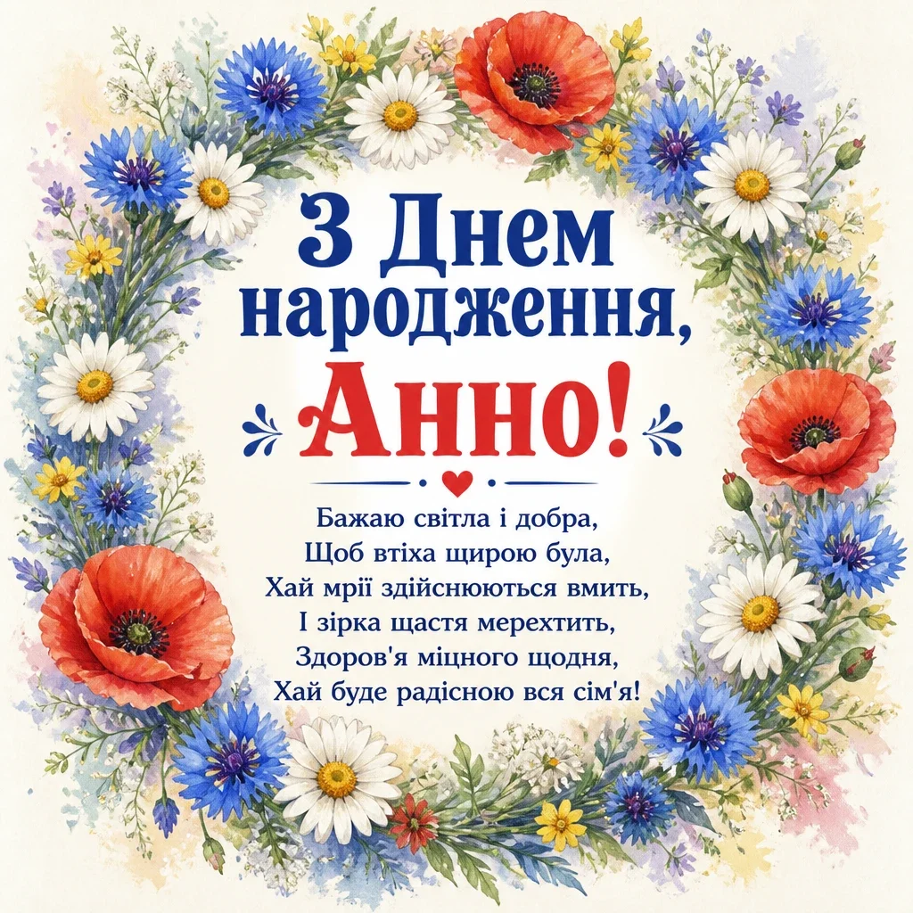 з днем народження анна