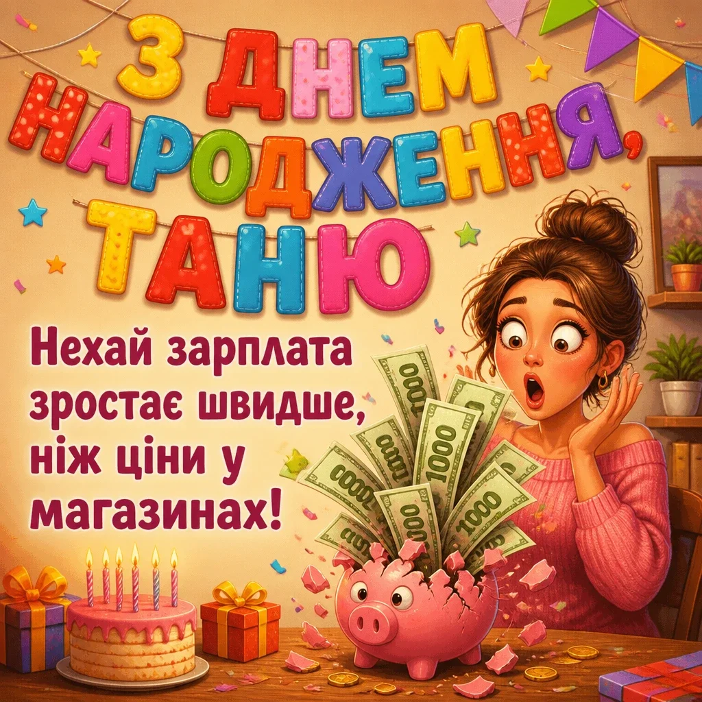 з днем народження таня