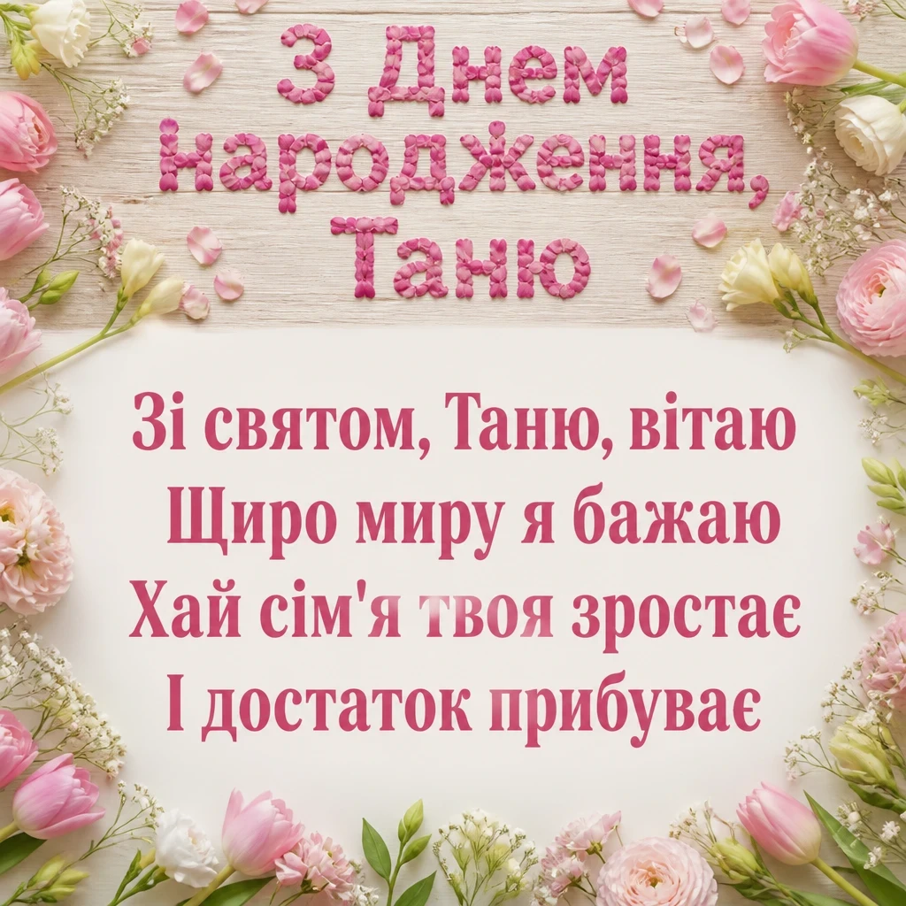 з днем народження таня