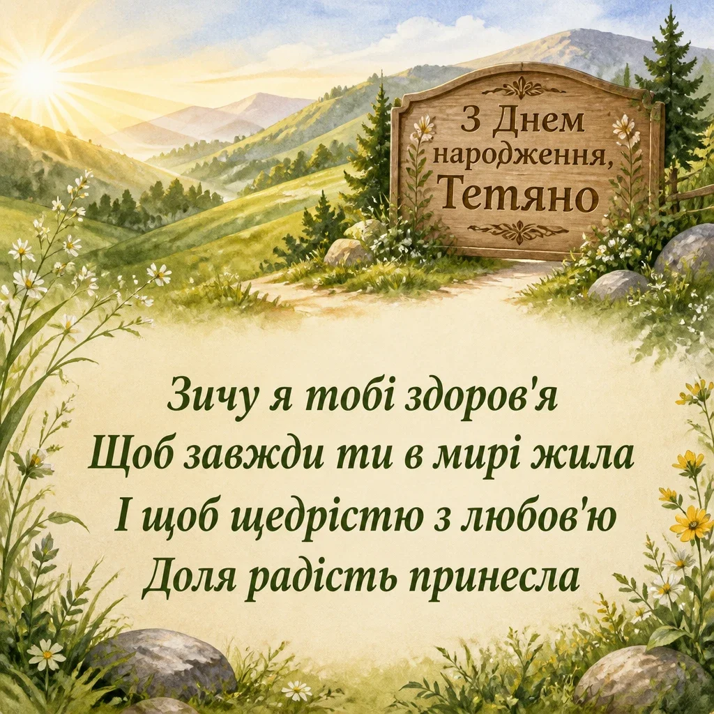 з днем народження таня
