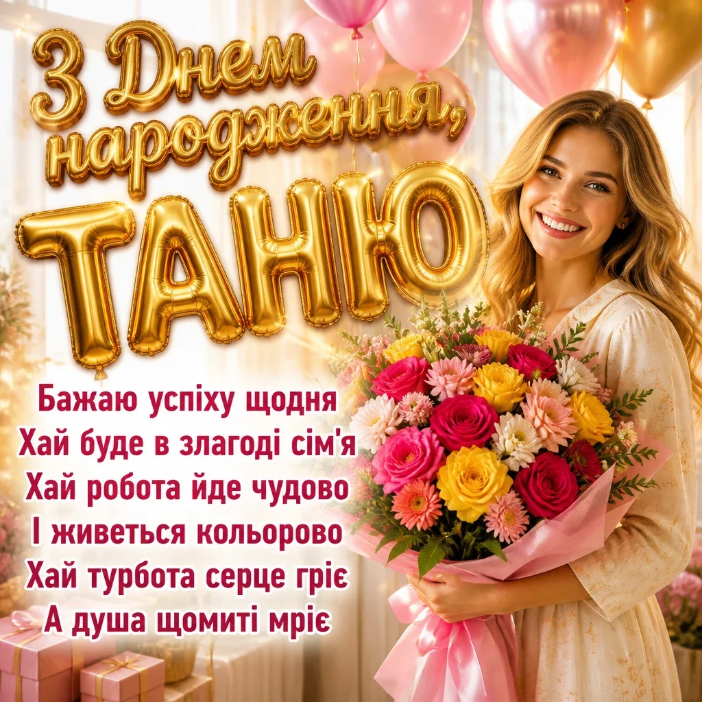 з днем народження таня