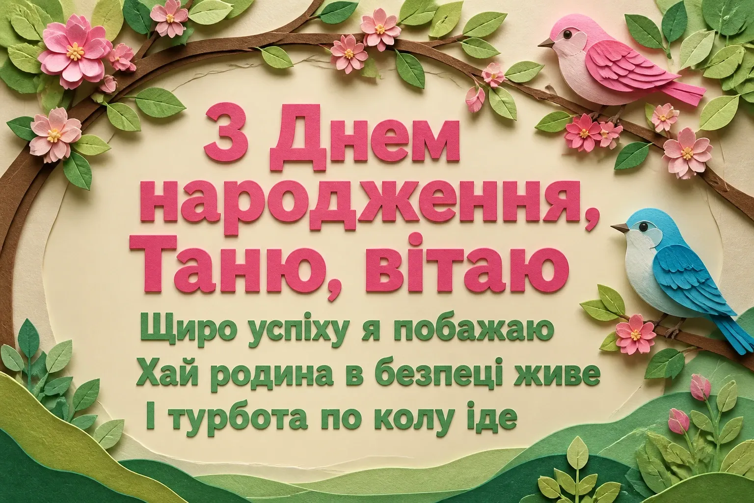 з днем народження таня