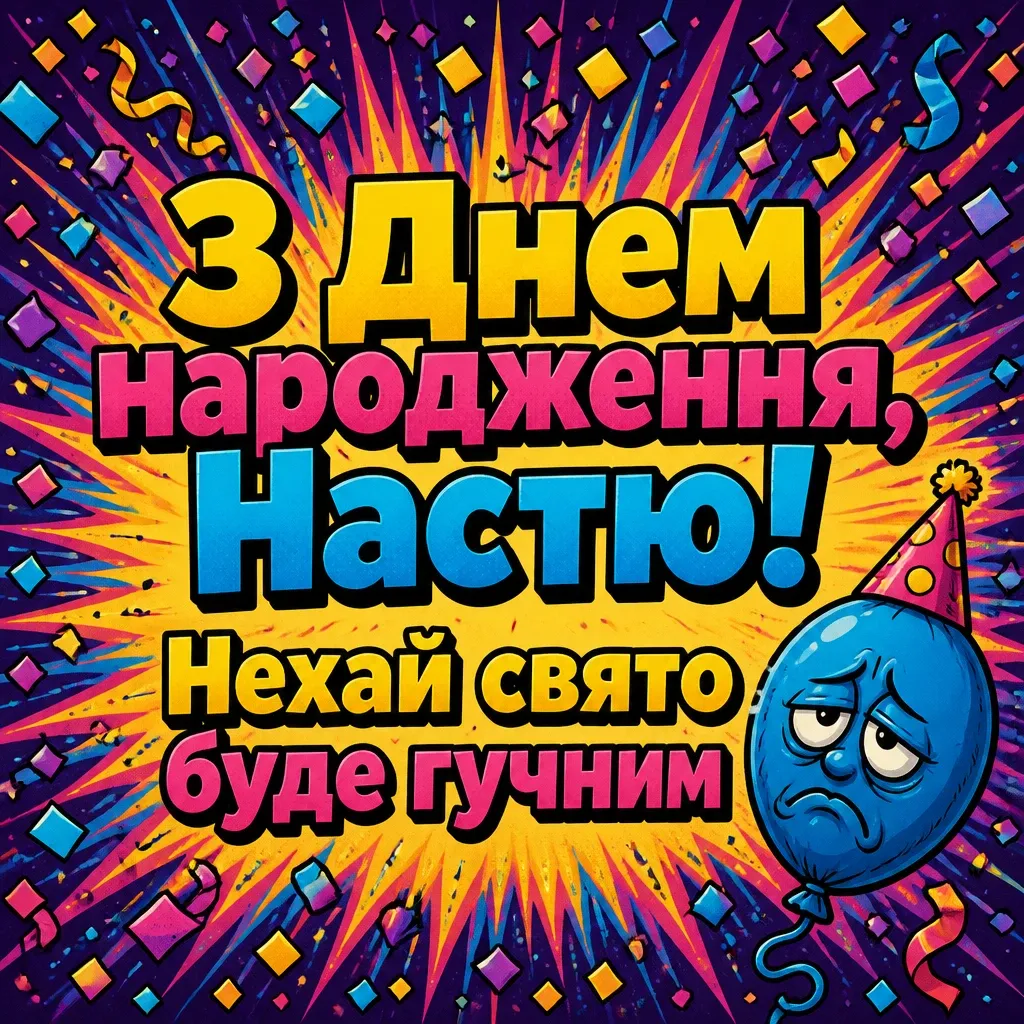 з днем народження настя