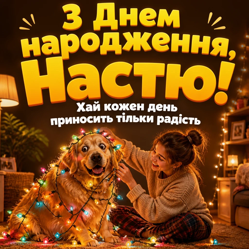 з днем народження настя