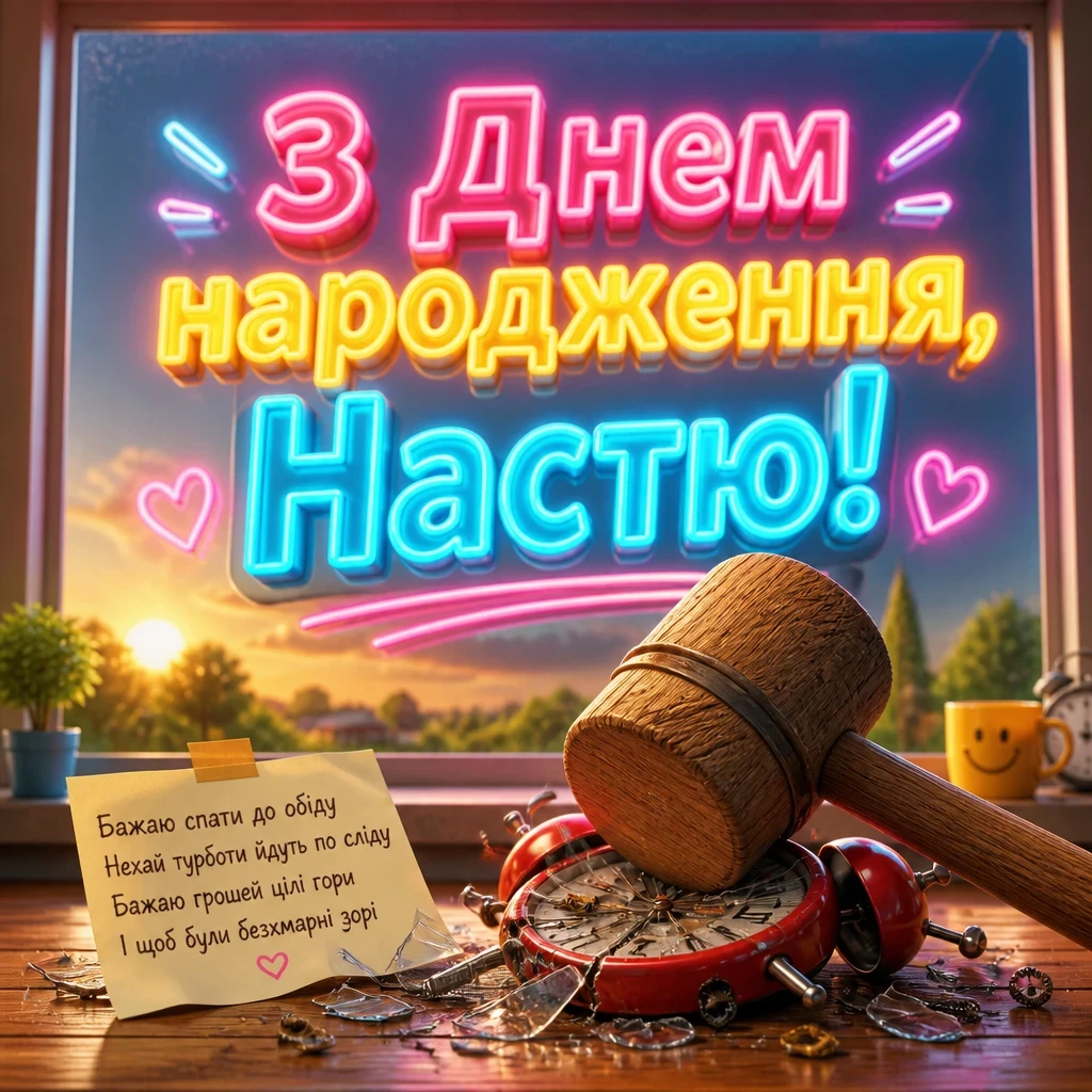 з днем народження настя