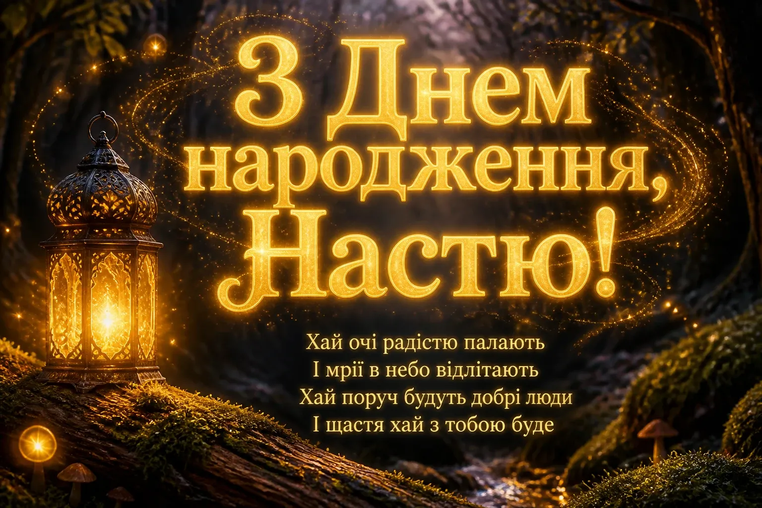 з днем народження настя