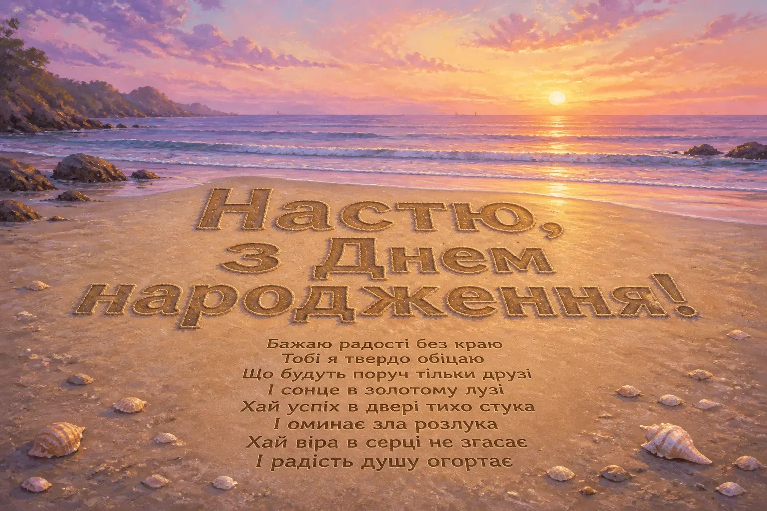 з днем народження настя