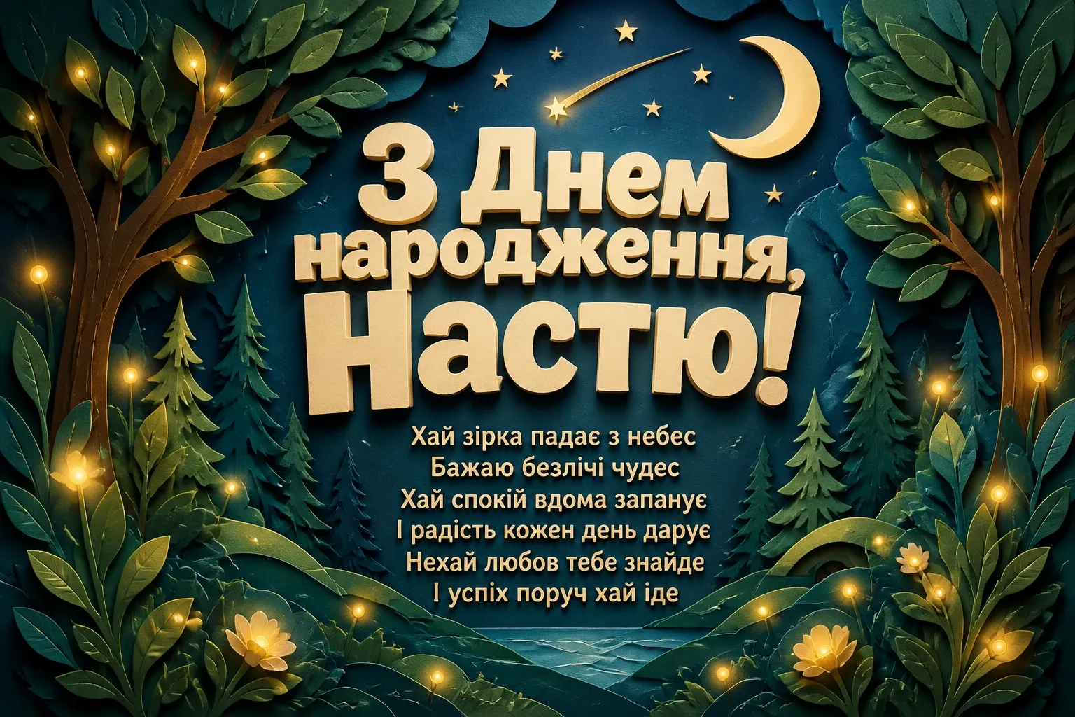 з днем народження настя
