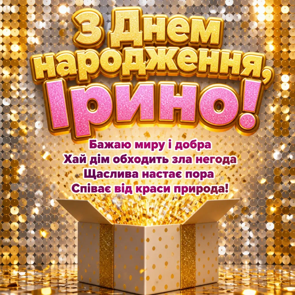 з днем народження ірина