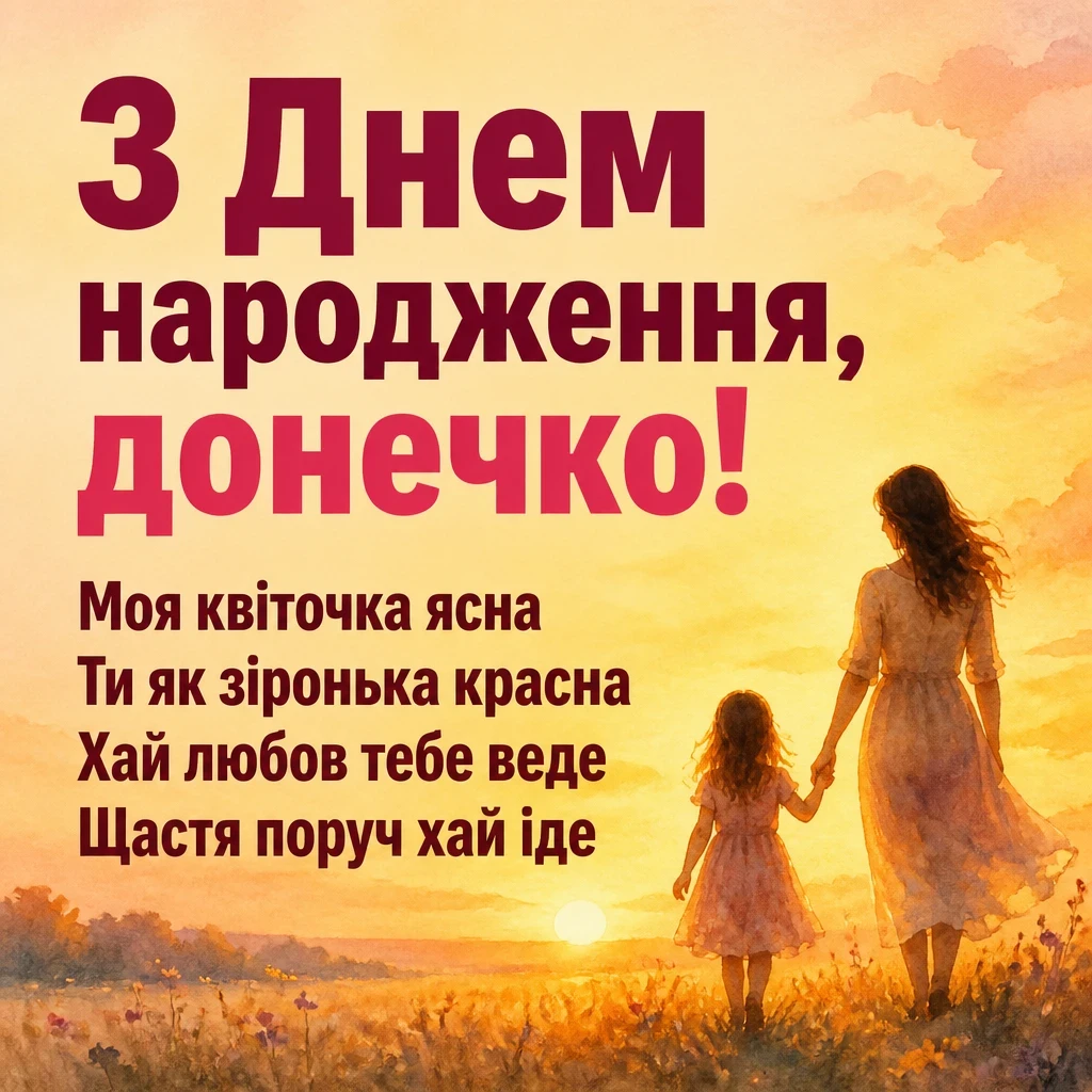 люба донечка з днем народження донечко люба донечка з днем народження донечко