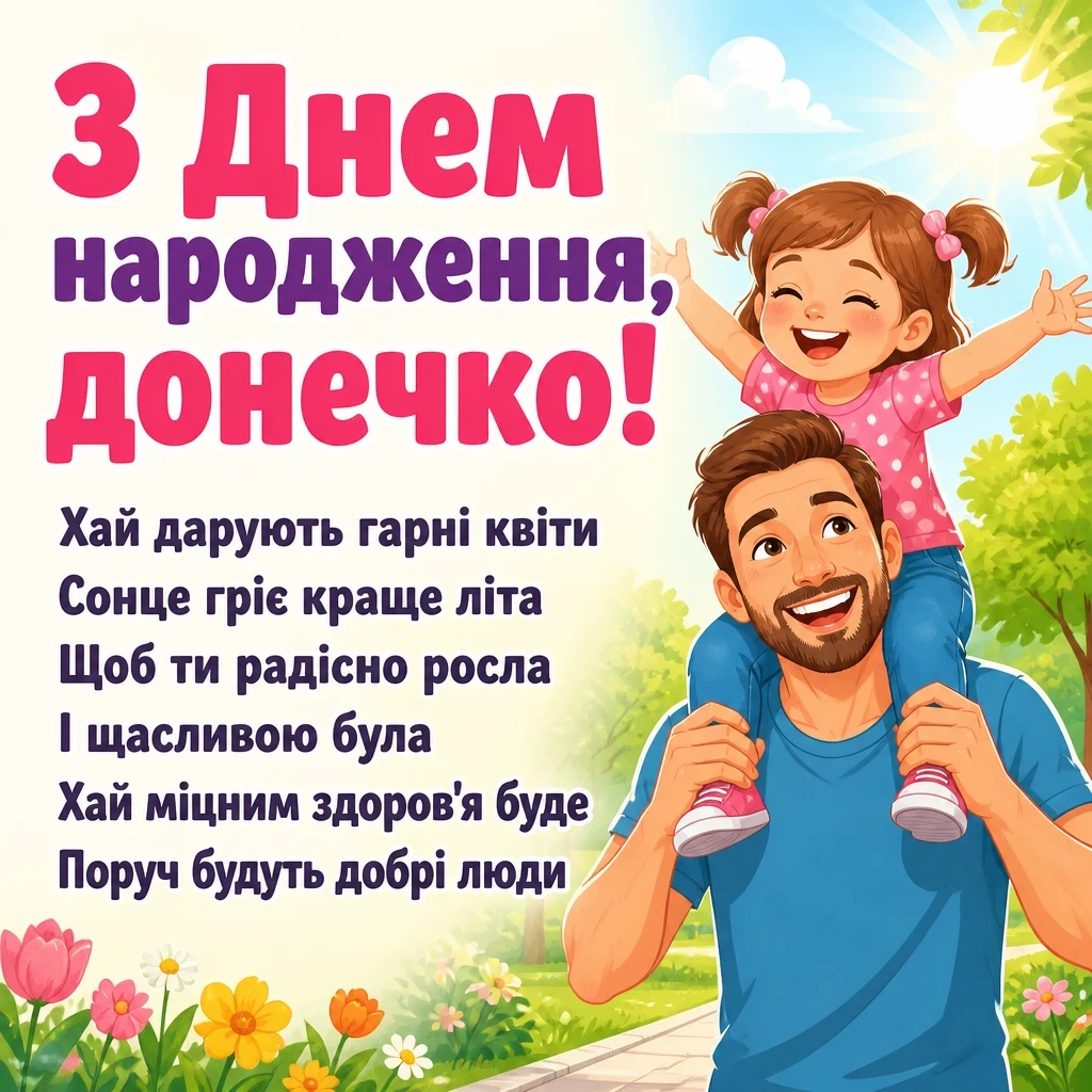 люба донечка з днем народження донечко люба донечка з днем народження донечко