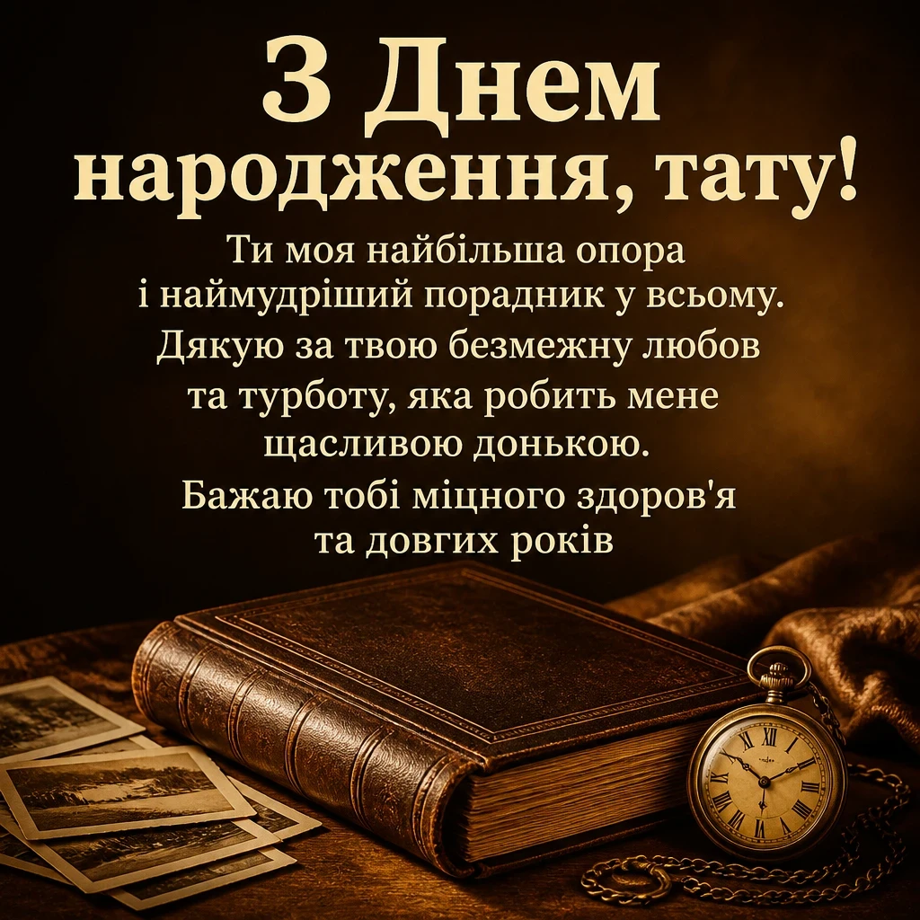 привітання з днем народження татові від дочки до сліз