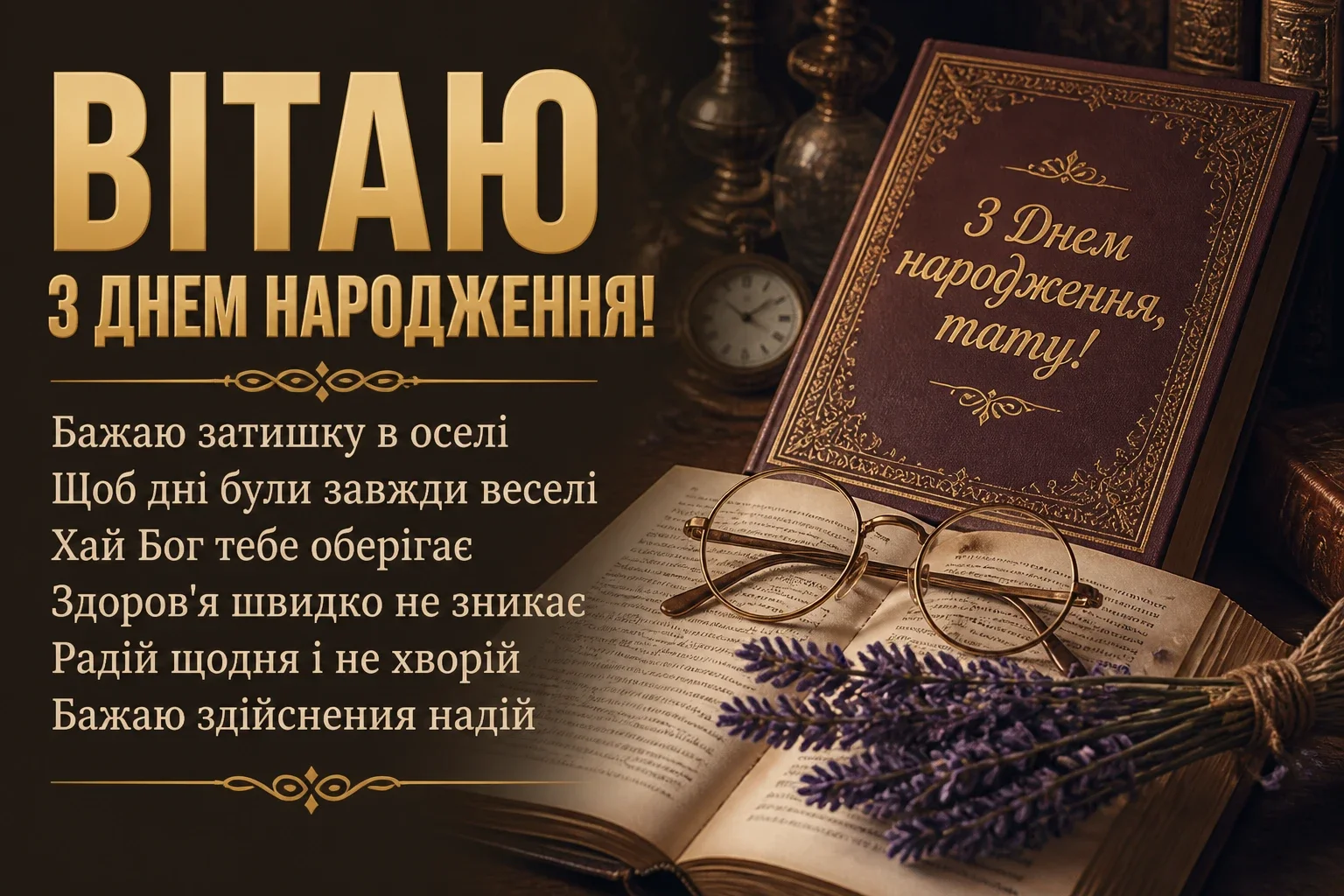 привітання з днем народження татові від дочки до сліз