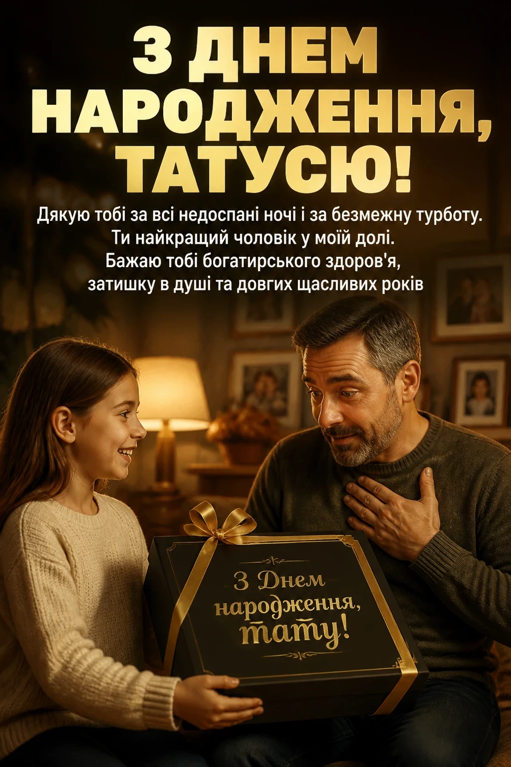 привітання з днем народження татові від дочки до сліз