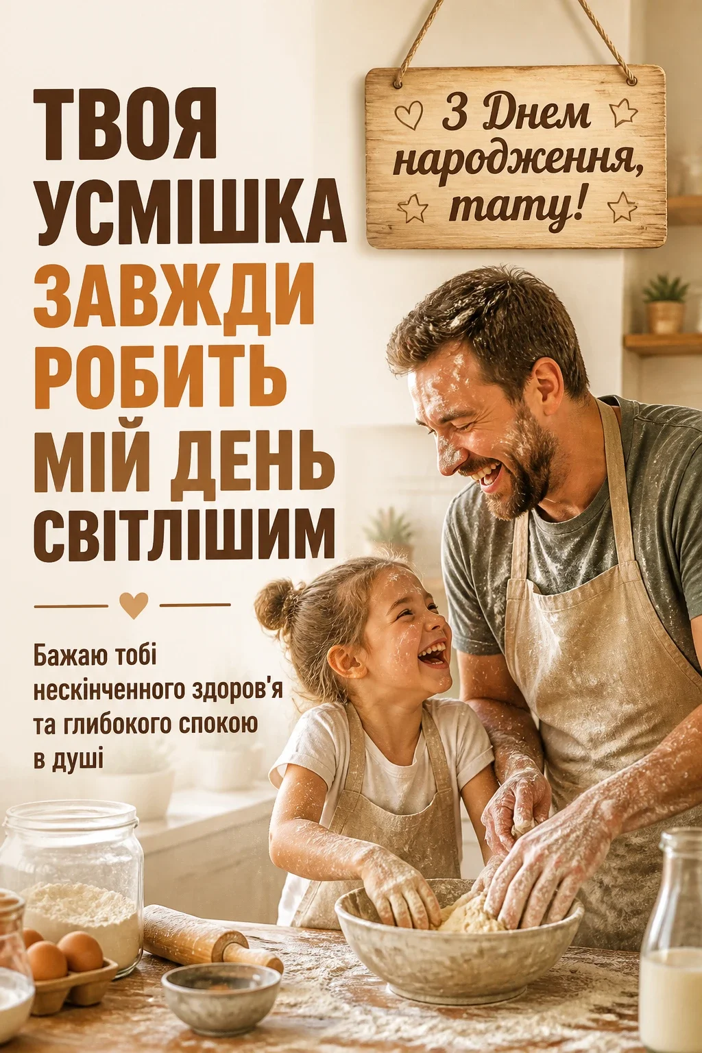 привітання з днем народження татові від дочки до сліз