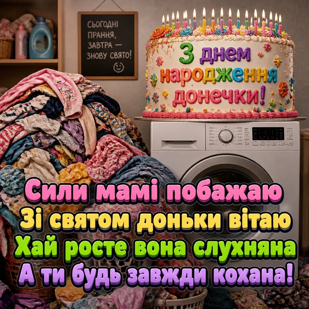 привітання мамі з днем народження донечки