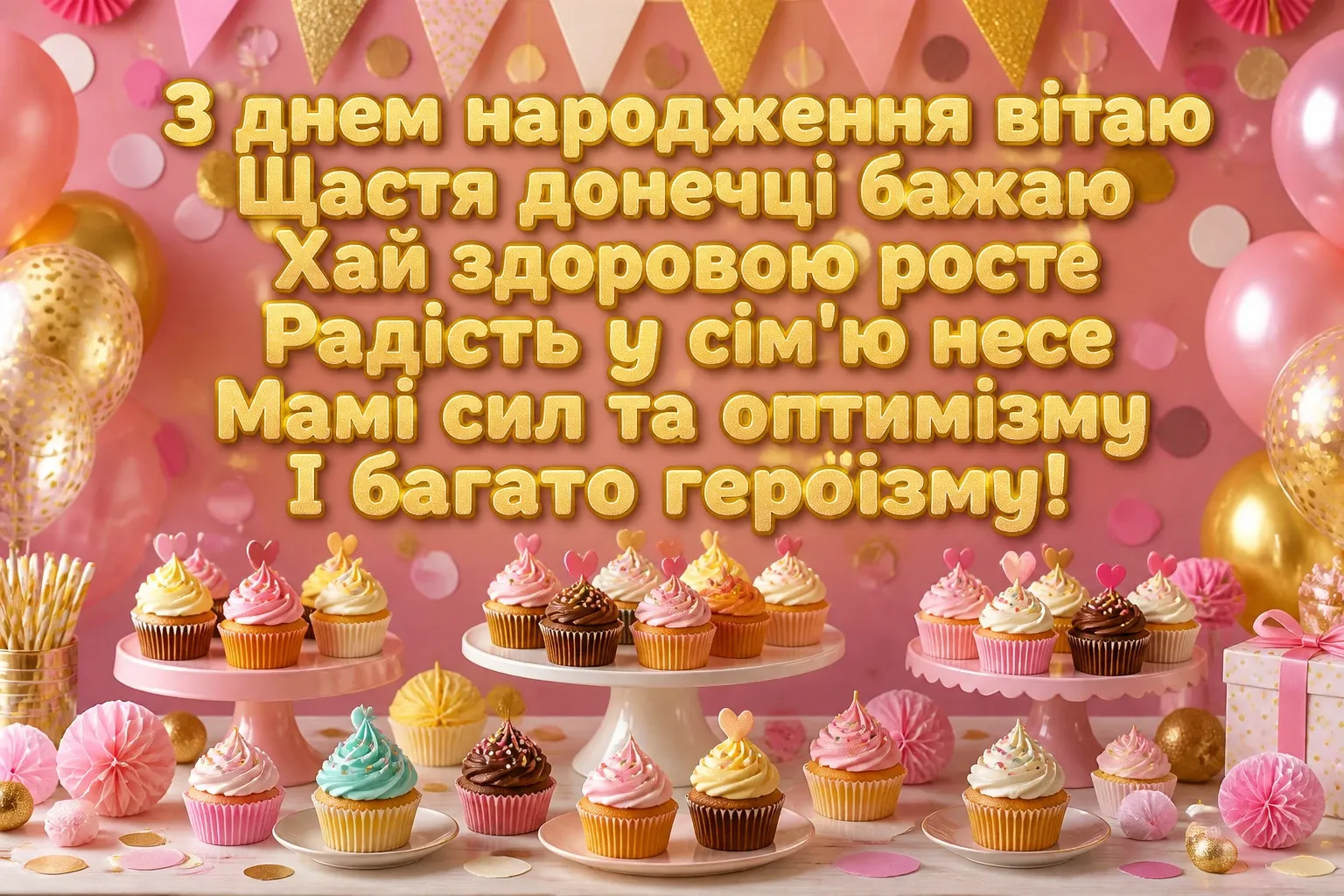 привітання мамі з днем народження донечки