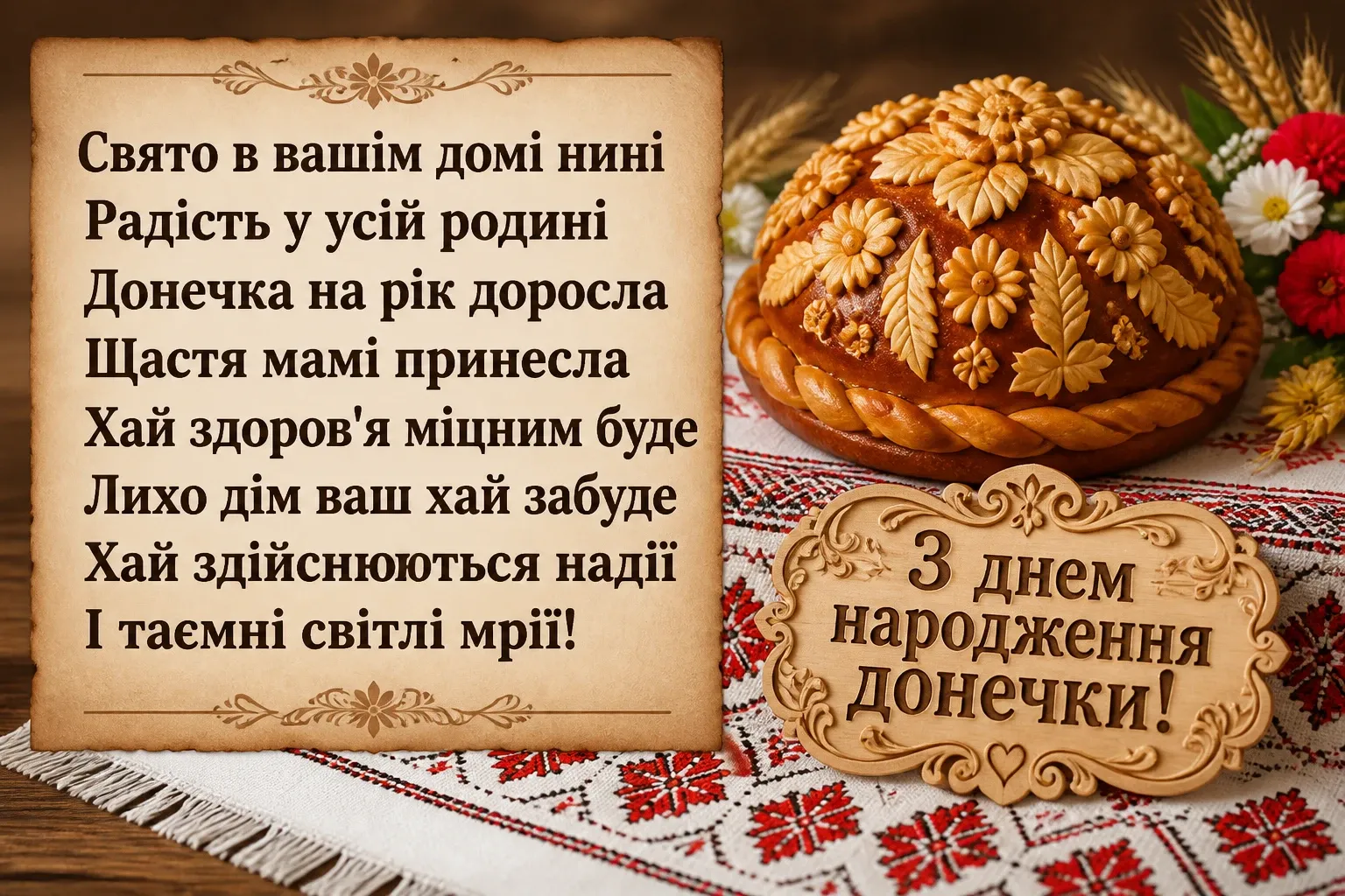 привітання мамі з днем народження донечки