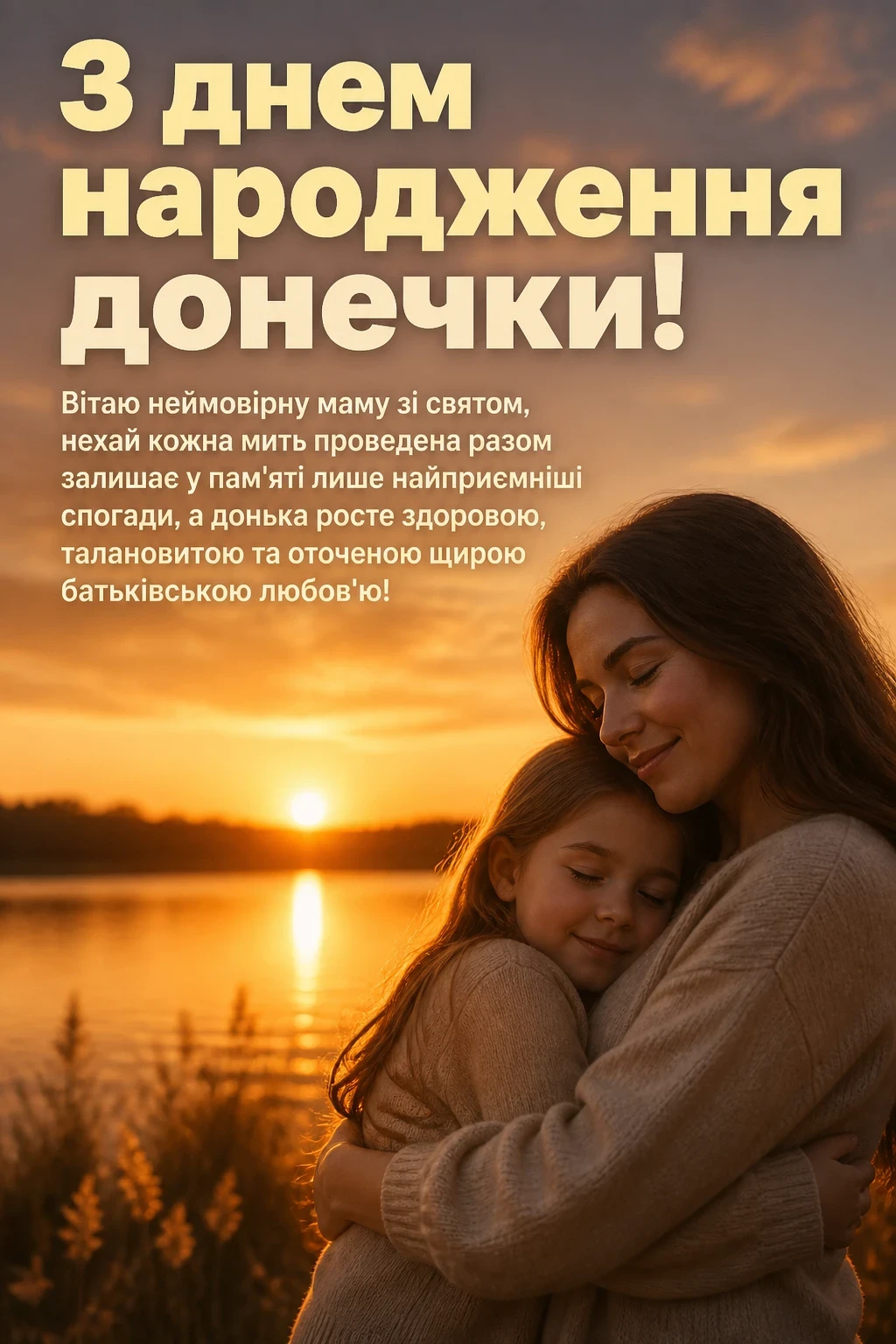 привітання мамі з днем народження донечки